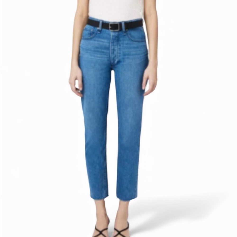 Rag & Bone Jeans 30 Blue Nina High Rise Ankle Cigarette Poppy Cotton NWT $225